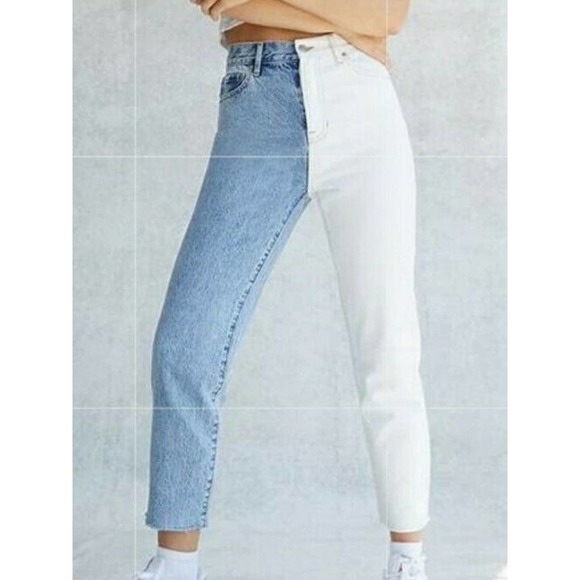 PacSun Jeans Pacsun Jeans Colorblock 2 Color High Waisted Half